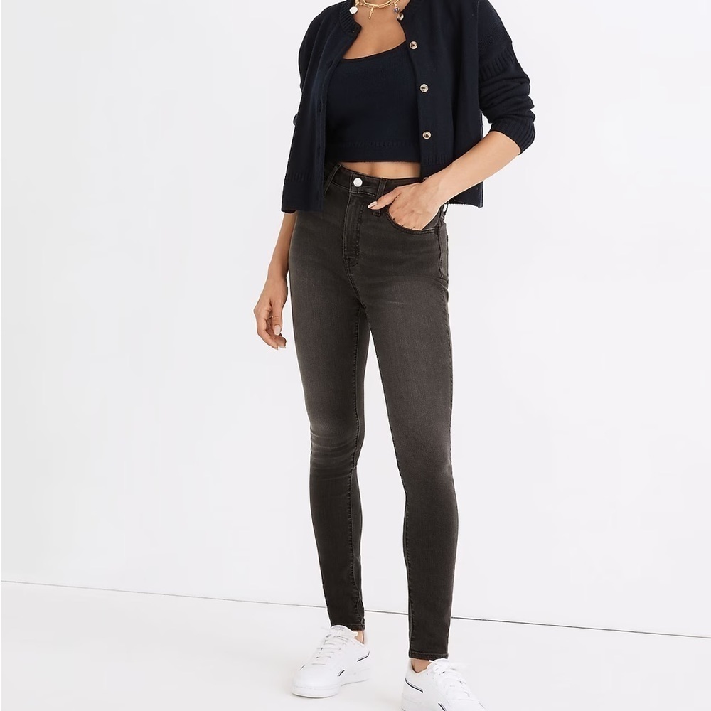 Madewell curvy roadtripper super soft skinny jeans Ardley black wash
